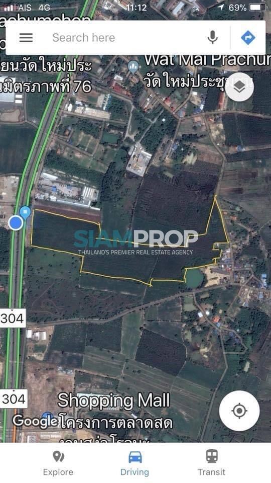 Land for sale opposite Rojana Industrial Estate, Prachinburi. - Land -  - 